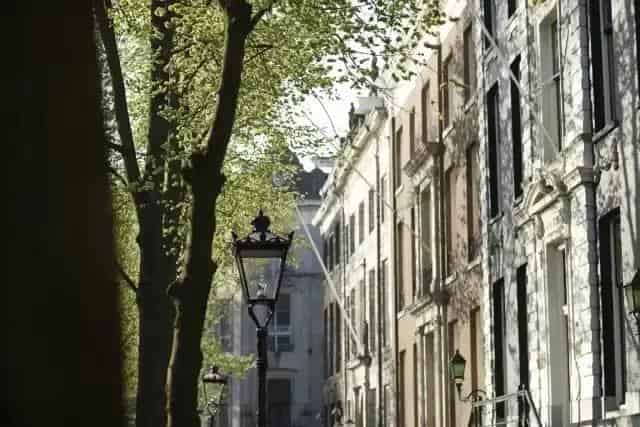A lamp post in amsterdam street